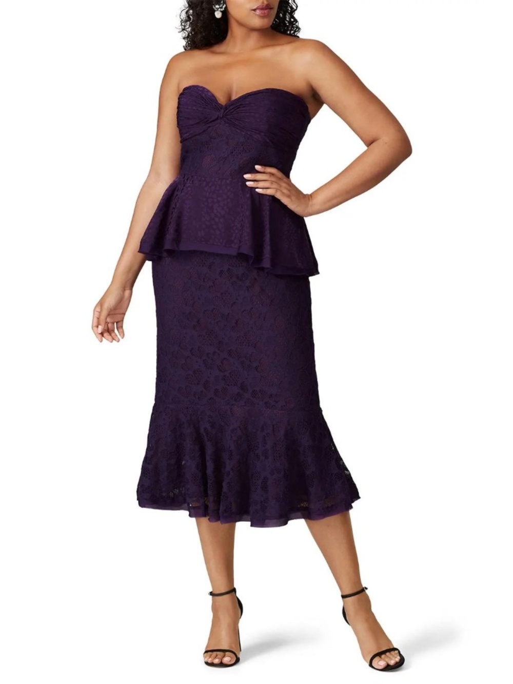 flor et.al Strapless Lace Ashley Dress - size 10